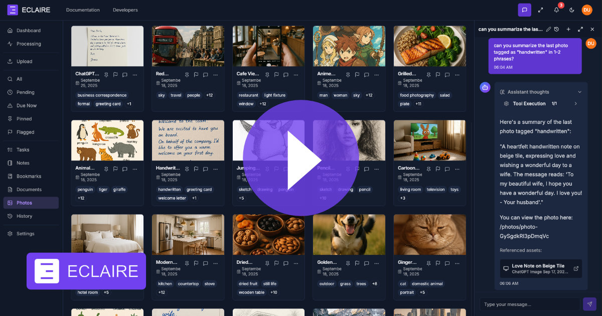 Eclaire v0.3.0: Privacy-First AI for Your Data