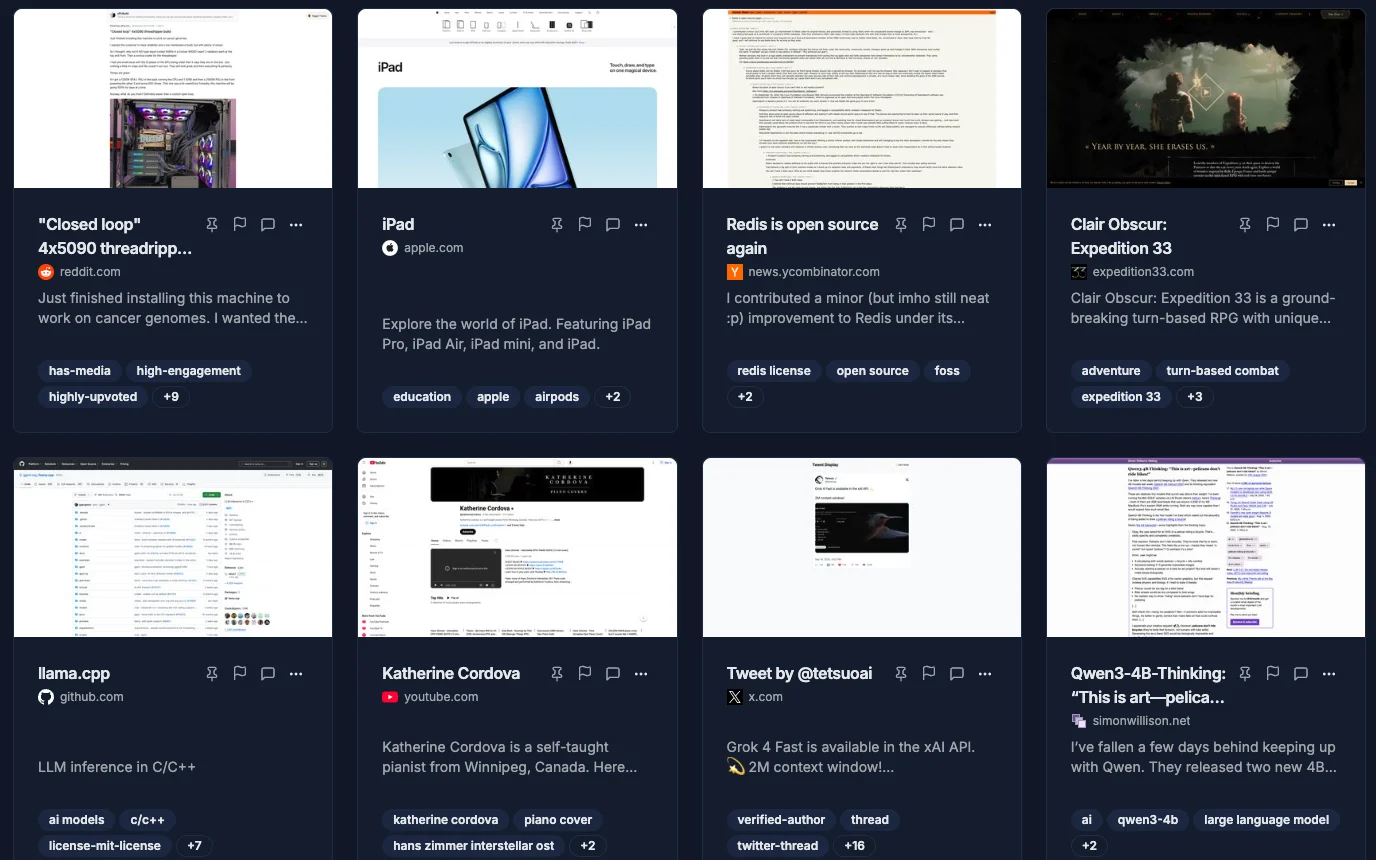 Bookmark Management Interface - Dark Mode
